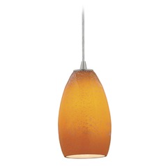 Champagne Brushed Steel LED Mini Pendant by Access Lighting