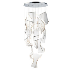 Rinkle 14-Light LED Multi Pendant in Polished Chrome by ET2 Lighting