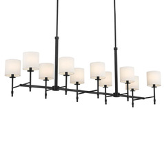 Ali 10-Light Linear Chandelier in Black by Kichler Lighting