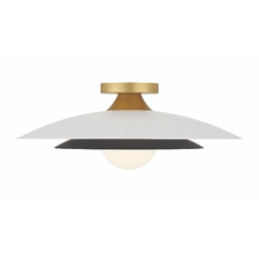 Welsh 18-Inch Semi-Flush Mount in White by Eurofase