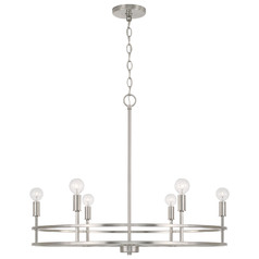 Fuller 6-Light Chandelier in Nickel by HomePlace by Capital Lighting