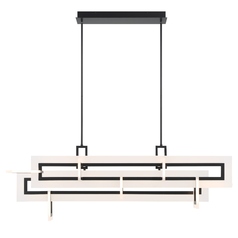 Inizio 55-Inch LED Linear Chandelier in Black by Eurofase