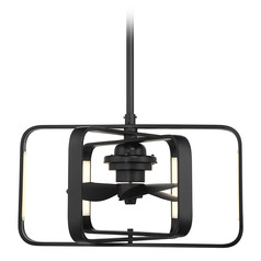 Savoy House Lighting Lynx Matte Black LED Ceiling Fan with Light