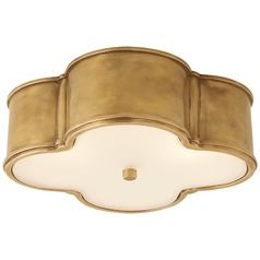 Alexa Hampton Basil Flush Mount in Natural Brass by Visual Comfort Signature