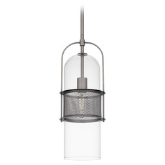 Quoizel Lighting Soffer Antique Nickel Mini-Pendant Light with Bowl / Dome Shade