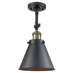 Appalachian Black Antique Brass Semi-Flush Mount by Innovations Lighting