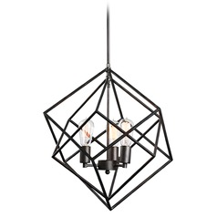 Geometry Series Rusty Black Pendant by Matteo Lighting