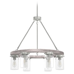 Devon Park Brushed Nickel Chandelier by Hunter Fan Company