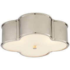 Alexa Hampton Basil Flush Mount in Polished Nickel by Visual Comfort Signature