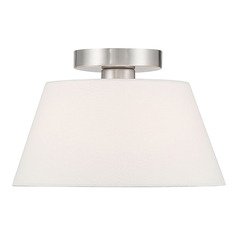 Meridian Brushed Nickel Semi-Flushmount Light