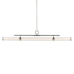 Riven 60.25-Inch LED Linear Chandelier in Polished Nickel by Kichler