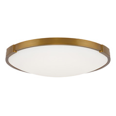Sean Lavin Lance 13-Inch 3000K LED Flush Mount in Aged Brass by VC Modern