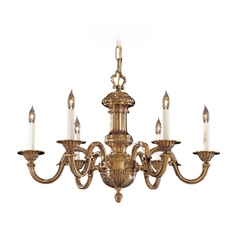 Chandelier in Classic Brass by Metropolitan Lighting