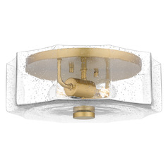 Quoizel Lighting Kaplan Aged Brass Flushmount Light