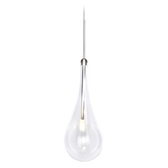 Larmes LED Polished Chrome LED Mini Pendant by ET2 Lighting