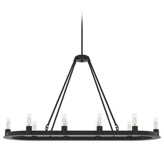 Saddlewood Natural Iron Chandelier by Hunter Fan Company