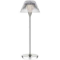 Blaze 16-Inch Rechargeable Lamp in Polished Nickel by VC Signature