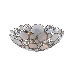 Palla Crystal Semi-Flush Mount in Antique Silver Finish by Crystorama Lighting