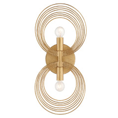 Doral 2-Light Wall Sconce in Renaissance Gold by Crystorama Lighting