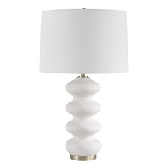 The Uttermost Company Liora White & Antique Brass Table Lamp with Empire Shade