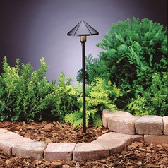 Center Mount 12V LED Path Light in Textured Black 2700K by Kichler Lighting