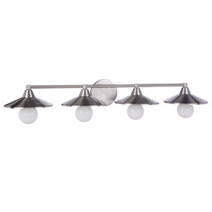 Isaac Brushed Polished Nickel Bathroom Light by Craftmade Lighting