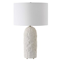 The Uttermost Company Vieste White & Antique Brass Table Lamp with Drum Shade