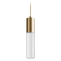 Spirit 13-Inch LED Pendant in Aged Brass by Oxygen Lighting