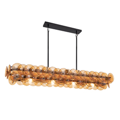 Loren 54-Inch Linear Chandelier in Gunmetal by Maxim Lighting