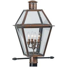 Rue De Royal Post Light in Aged Copper by Quoizel Lighting