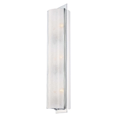 Sconce Wall Light with White Glass in Chrome by Minka Lavery