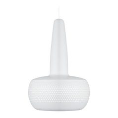 UMAGE Matte White Mini-Pendant Light with Drum Shade