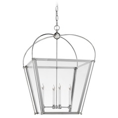 E.F. Chapman Riverside Square Lantern in Nickel by Visual Comfort Signature