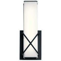 Trinsic 12-Inch Matte Black LED Sconce by Kichler Lighting