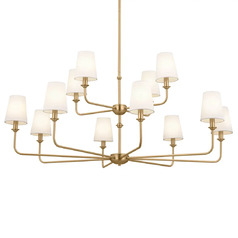 Pallas 12-Light Chandelier in Brushed Brass by Kichler Lighting