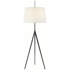 Visual Comfort Signature Collection Triad Aged Iron Floor Lamp with Empire Shade