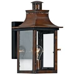 Chalmers Outdoor Wall Light in Aged Copper by Quoizel Lighting