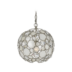 Palla Crystal Pendant in Antique Silver by Crystorama Lighting