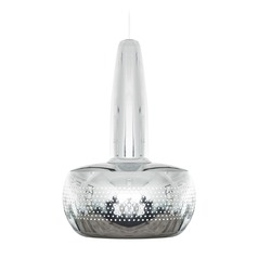 UMAGE Polished Steel Mini-Pendant Light with Drum Shade