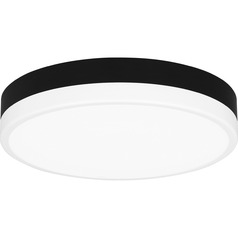 Weldin 11-Inch LED Flush Mount in Black & White by Quoizel Lighting