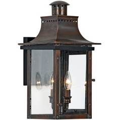 Chalmers Outdoor Wall Light in Aged Copper by Quoizel Lighting