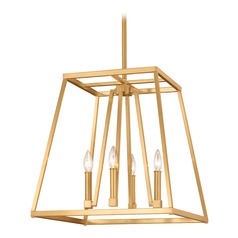 Conant Medium Lantern in Gilded Satin Brass by Visual Comfort Studio