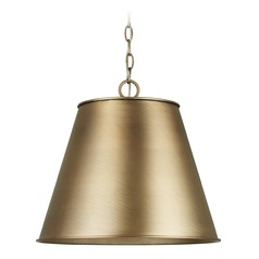 Welker 16-Inch Metal Pendant in Aged Brass by Capital Lighting