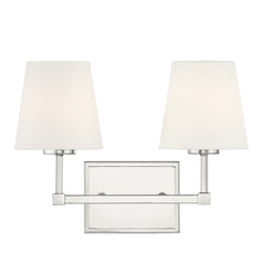 15-Inch Bathroom Light in Polished Nickel by Meridian