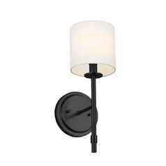 Ali Wall Sconce with Fabric Shade in Black by Kichler Lighting