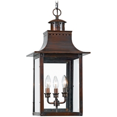 Chalmers Outdoor Hanging Light in Aged Copper by Quoizel Lighting