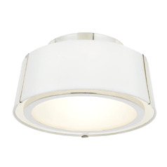Fulton 12-Inch Semi-Flush in Polished Nickel by Crystorama Lighting