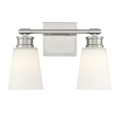 14-Inch Bathroom Light in Brushed Nickel by Meridian