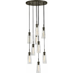 Cosette Adjustable Multi-Light Pendant in Black by Fredrick Ramond