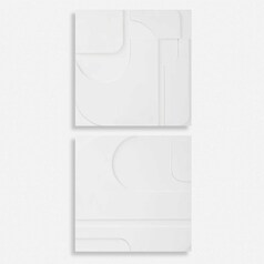 The Uttermost Company Renee Wightman Contours Solid White Wall Art